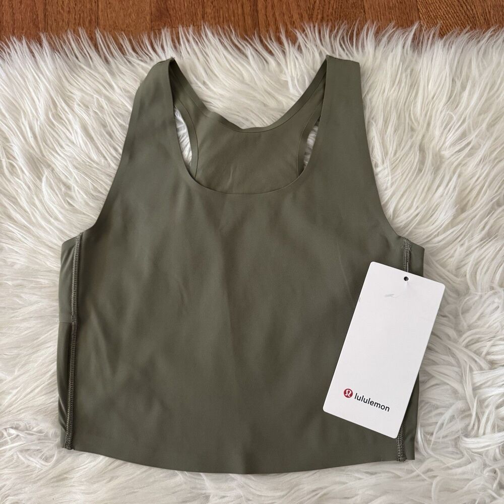 Lululemon Fast And Free Tank Women’s XS Bay Leaf Green Lightweight Run Nulux NWT